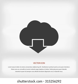 cloud sign icon