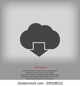 cloud sign icon