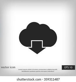 cloud sign icon