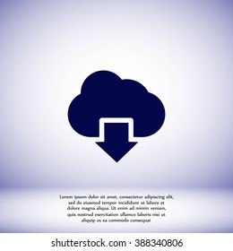 cloud sign icon