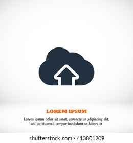 cloud sign icon