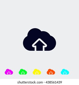 cloud sign icon