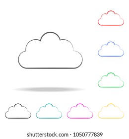 cloud sign icon. Elements of weather multi colored icons. Premium quality graphic design icon. Simple icon for websites, web design, mobile app, info graphics on white background