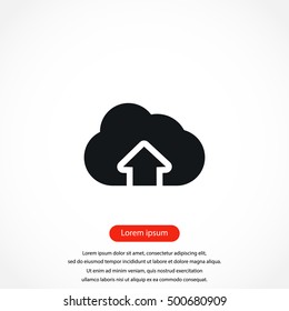 cloud sign icon, flat design best vector icon