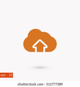 cloud sign icon, flat design best vector icon