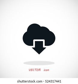 cloud sign icon, flat design best vector icon