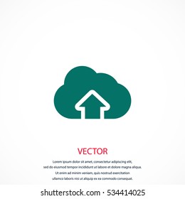 cloud sign icon, flat design best vector icon