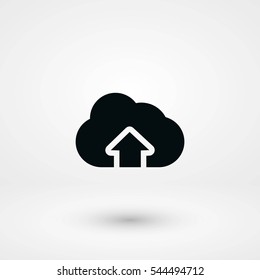 cloud sign icon, flat design best vector icon