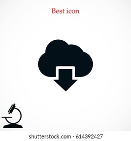 cloud sign icon, flat design best vector icon