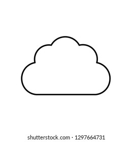 Cloud. sign icon in flat style.logo symbol.Vector illustration isolated on white background.
