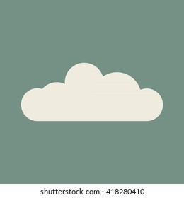 Cloud sign icon isolated on a vintage color background.