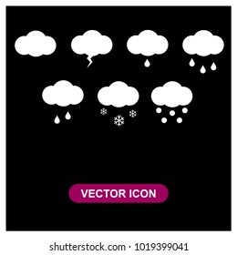 Cloud sign icon in trendy flat style isolated on grey background, modern symbol vector illustration for web