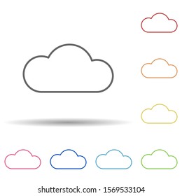Cloud sign in multi color style icon. Simple thin line, outline vector of image icons for ui and ux, website or mobile application
