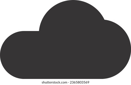 signo de nube con contorno solar y vector plano relleno 
