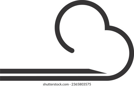 Wolkenunterschrift mit Sonnenuntergang und gefüllter flacher Vektorgrafik 