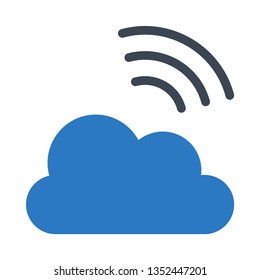 cloud signal glyph double color