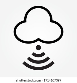 cloud signal icon vector illustration