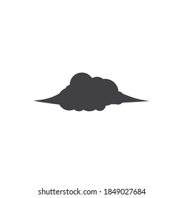 Cloud silhouette icon vector flat design