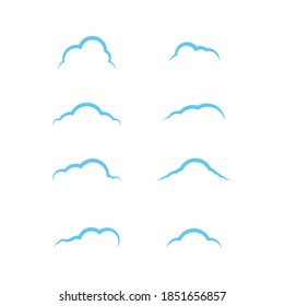 Cloud silhouette icon vector flat design