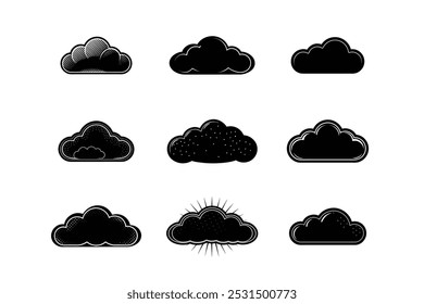 cloud silhouette  icon vector illustration