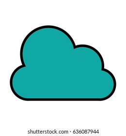cloud silhouette isolated icon