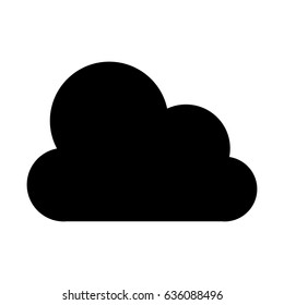 cloud silhouette isolated icon