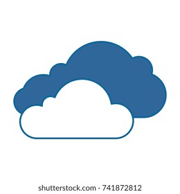 cloud silhouette isolated icon