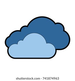cloud silhouette isolated icon