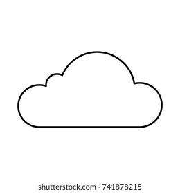 cloud silhouette isolated icon
