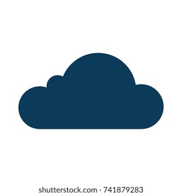 cloud silhouette isolated icon