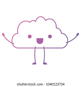 cloud silhouette kawaii character