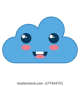 cloud silhouette kawaii character