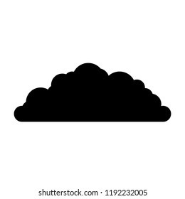 Cloud  silhouette, logo on white background