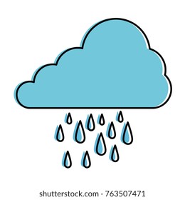 cloud silhouette with rain drops