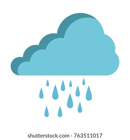 cloud silhouette with rain drops