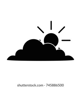 cloud silhouette with sun