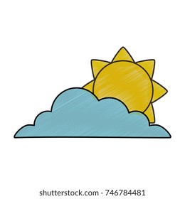 cloud silhouette with sun