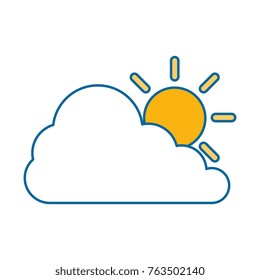 cloud silhouette with sun
