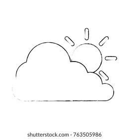 cloud silhouette with sun