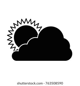 cloud silhouette with sun