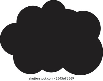 Cloud silhouette vector clipart illustration