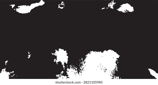 Cloud silhouettes against a black background stark white graphic