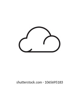 Cloud Simple Line Vector Icon