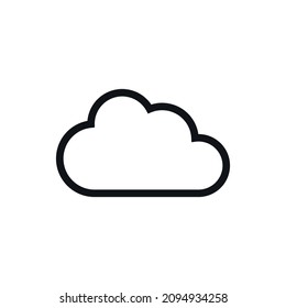 Cloud simple line vector icon.