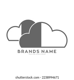 Cloud simple symbol vector logo