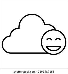  cloud, Simple Testimonial Related Vector Line Icon.