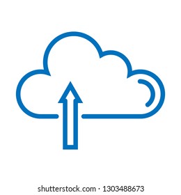 Cloud single icon on white background