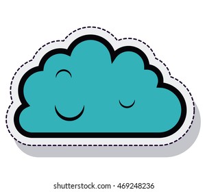 cloud single isolated icon vector illustration design