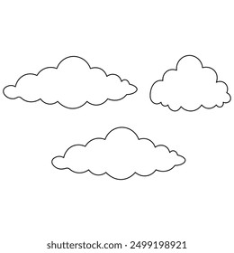
Cloud  single line art, continuous one line drawing of  Isolated outline vector art 


