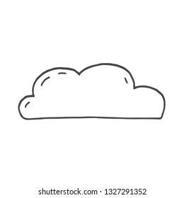 cloud sketch. cloud doodle. vector illustration on white background